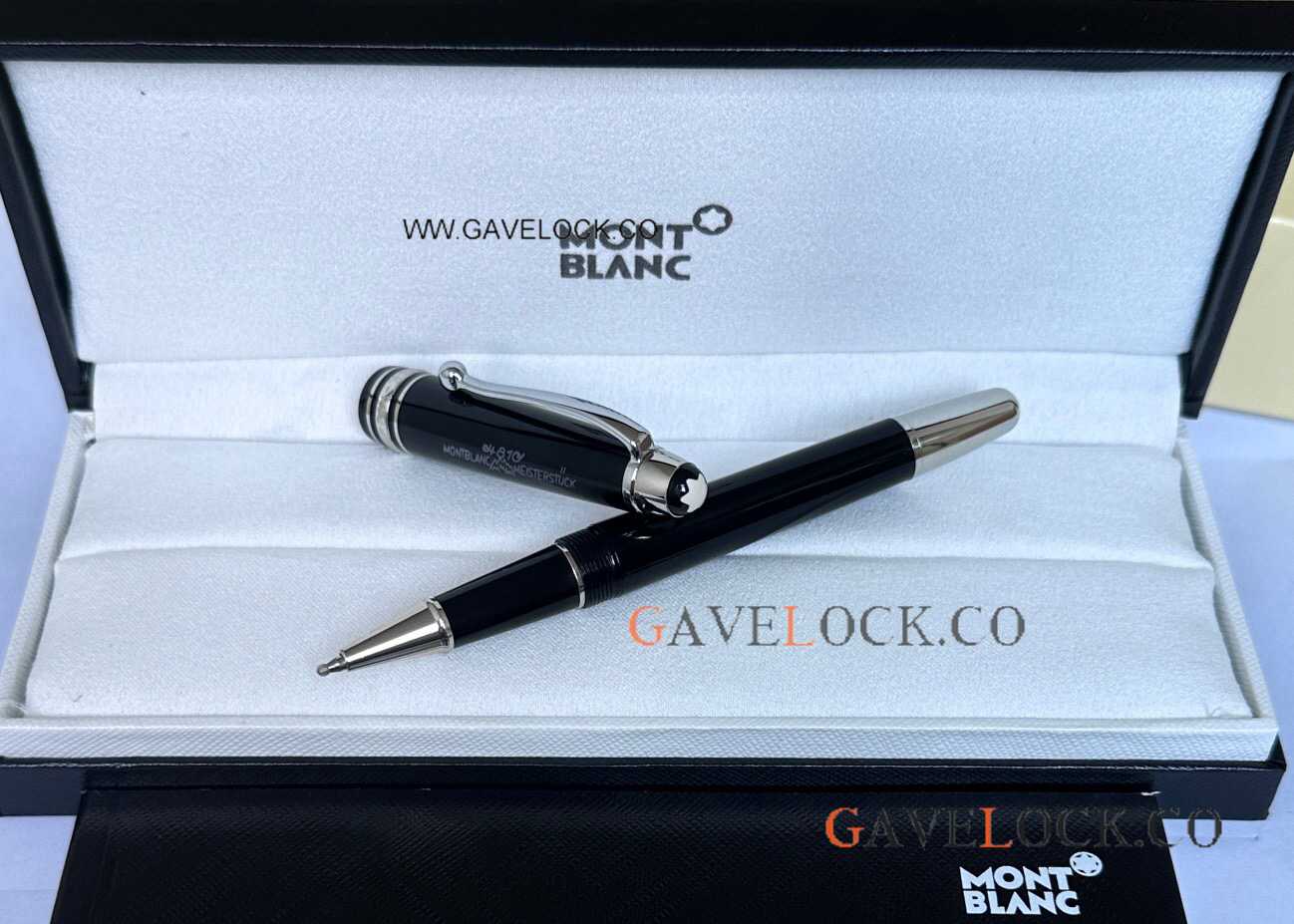 AAA Mont Blanc 100th Meisterstuck Mid-size 145 Rollerball Black Resin